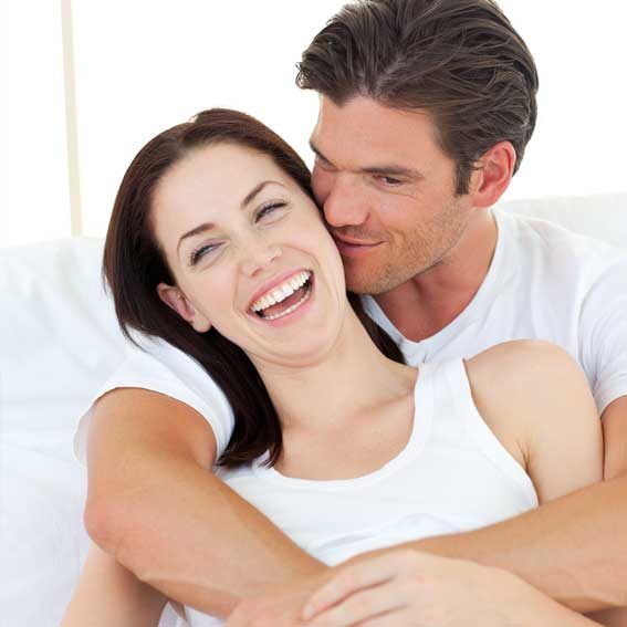 Two's Company couple laughing